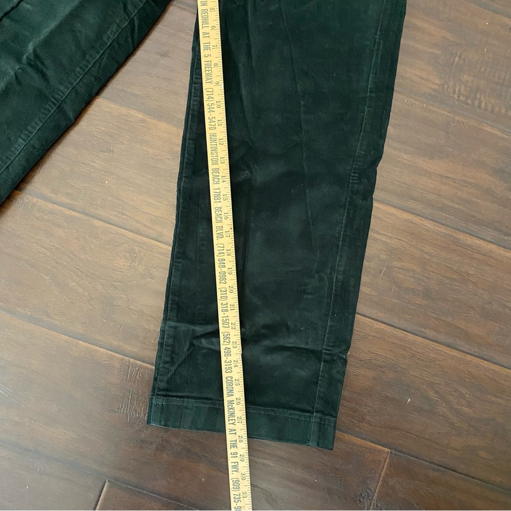 New Everlane woman’s corduroy straight relaxed dark green pant size 6 available - Picture 12 of 15